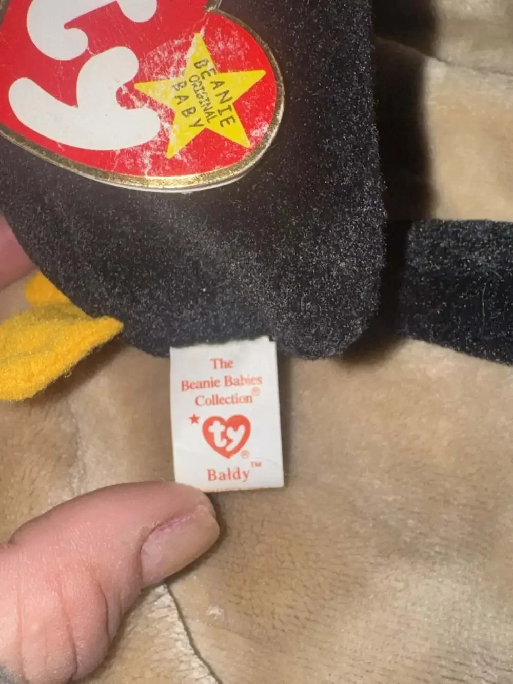1996 Ty Beanie Baby Baldy The Bald Eagle Style 4074 DOB 2-17-1996